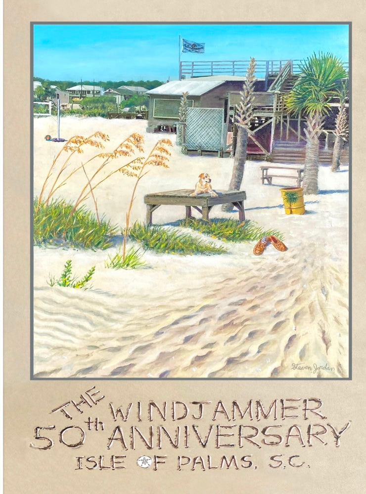 “ The Windjammer , The Early Years “ 18x24 official poster celebrating the 50th anniversary on the Isle of Palms . Canvas prints available on request .